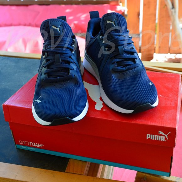 PUMA Mens Pacer Net Cage Trainers Sneakers Running Shoes Navy‎ main image 16